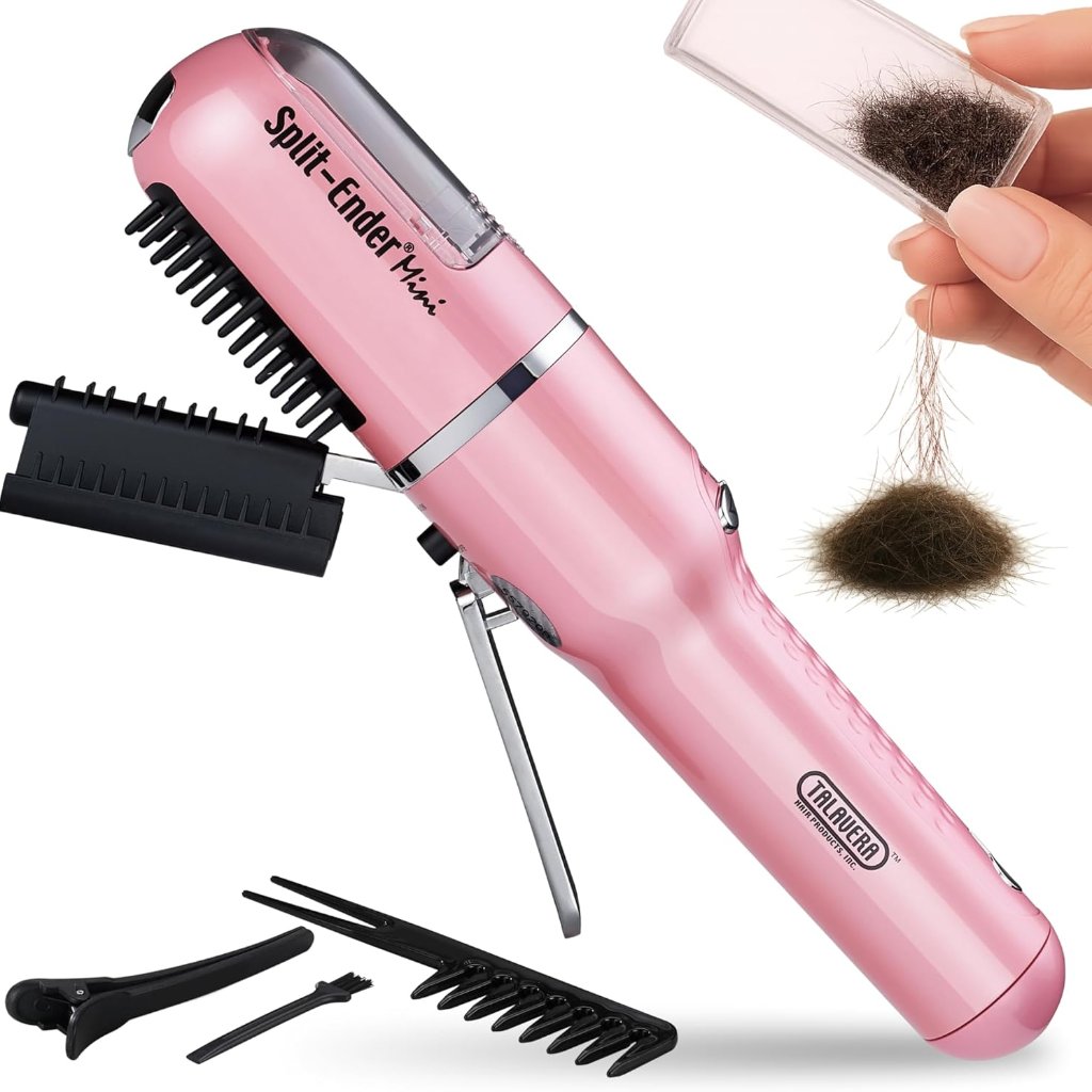 Light Pink Split Ender Mini BatteryPowered Hair Trimmer For All Hair Types